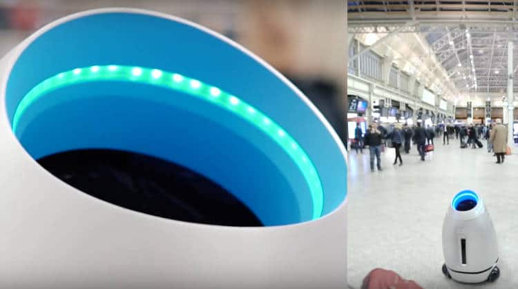 Baryl, un robot poubelle en gare SNCF pour sensibiliser à la propreté