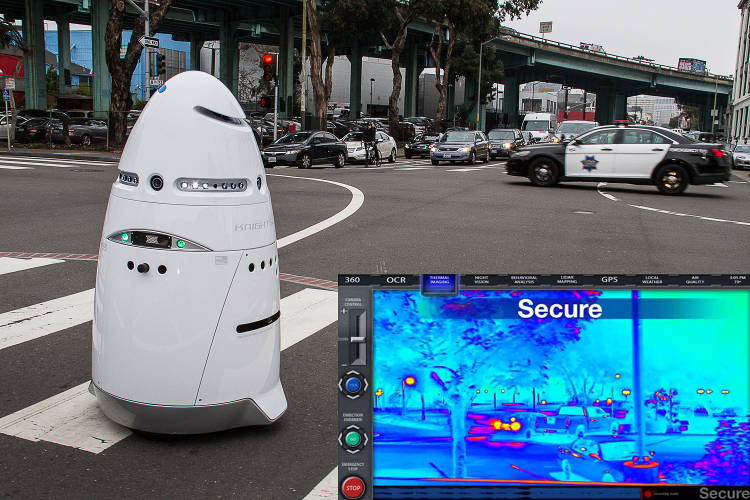 Knightscope-K5 Le robot de surveillance aurait frappé l’enfant à la tête avant de continuer son chemin